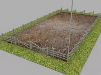 Horse jump riding arena  3D model