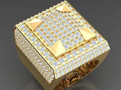 Luxury Men Rings Designs 4MR040 3D print model