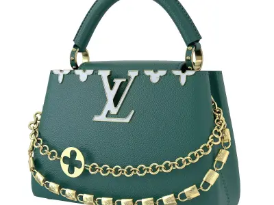 Louis Vuitton Capucines Mini Bag Green Low-poly 3D model