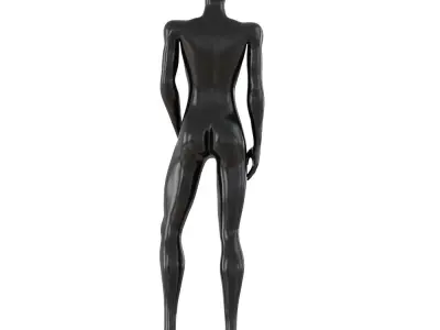 Female faceless plastic mannequin 96 3D model