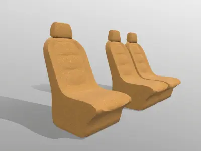Truck Seats Low-poly 3D model