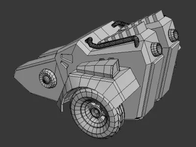 Car Machine Low-poly 3D model