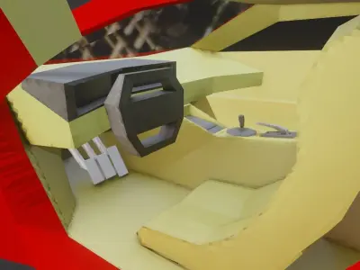 Low poly Italian sports car Low-poly 3D model