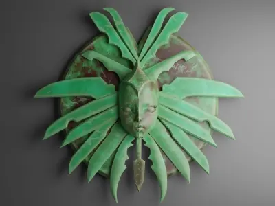 Ancient emblem Low-poly 3D model