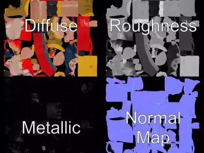 Colorful Cartoon Character model pack Low-poly 3D model