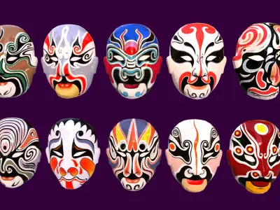 Collections Mask Low-poly 3D model