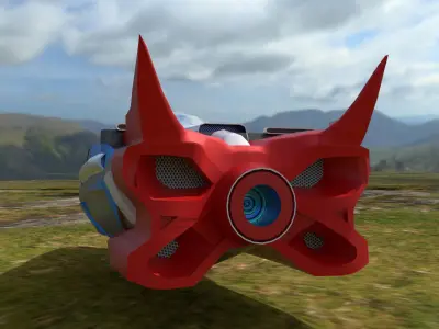 Racing Boat Low-poly 3D model