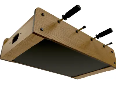 Football Table Game Wooden 3D model