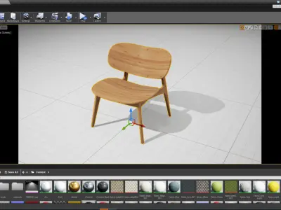 PLC Lounge UE4 Low-poly 3D model