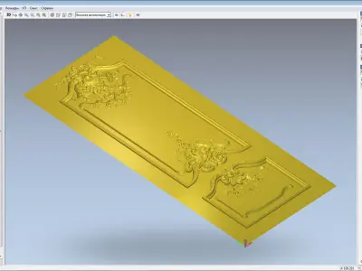 Doors decorated with carvings 3D print model