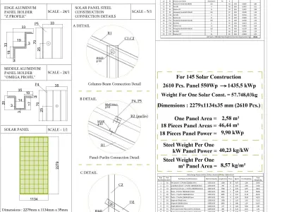 1 MW Solar Project Type 13 3D model