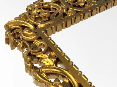 Carved Picture Frame 3D model 14