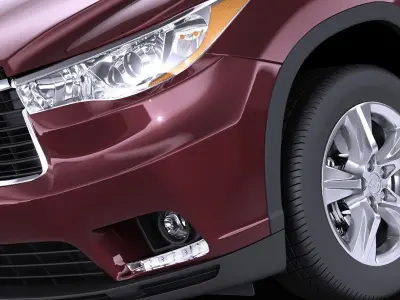 Toyota Highlander 2015 VRAY 3D model
