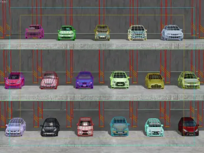 17 Low Poly 5doors collection Low-poly 3D model