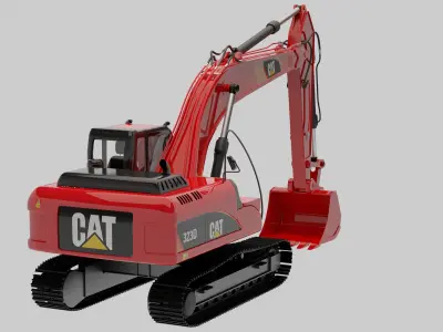 Excavator caterpillar 323d Free 3D model