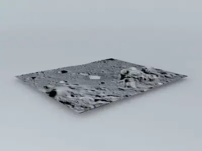 Moon Terrain Final Version Free 3D model