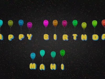 Happy Birthday Wishes Low-poly 3D model