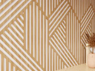 Wall wood seamless set2 V16 3D model