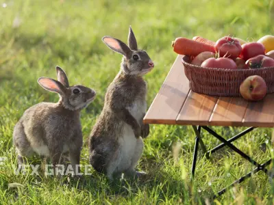 Japanese hare Animated VFX Grace 3D model