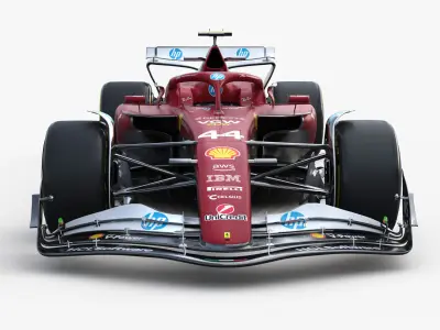 F1 Ferrari SF25 season 2025 Low-poly 3D model