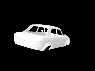 Peugeot 204 Berline Custom 3D print model