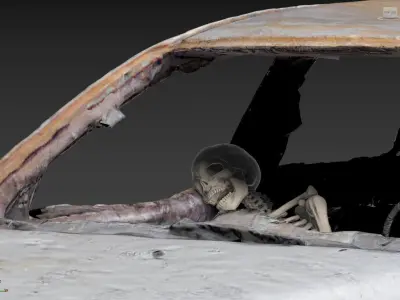 Burnt Down Car N2 Terminator 2 Judgment Day 3D print model