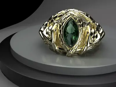 snake ring 3D print model