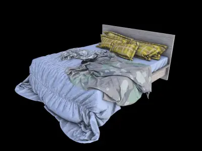 PBR Beds - 5 Pieces 3D model