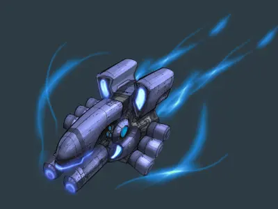 Machinery - Floating Cannon 01 3D model