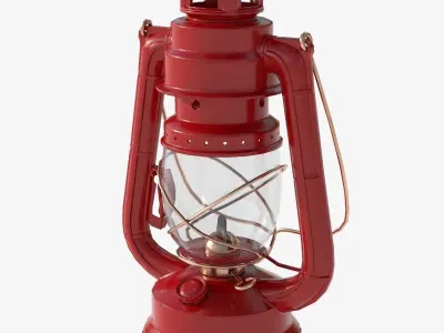 Oil Lantern Low-poly 3D model