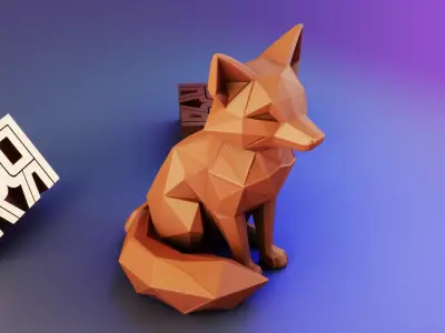 Low Poly Fox 3D print model