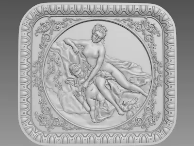Basrelief 3D model for CNC 3D model