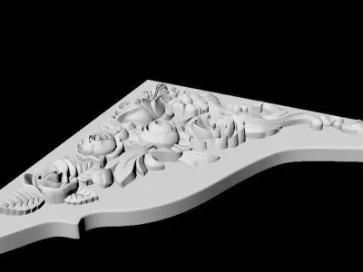 Central decor ornament for furniture 3D model 561