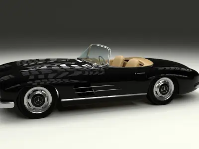 Mercedes 300SL Roadster W198 3D model