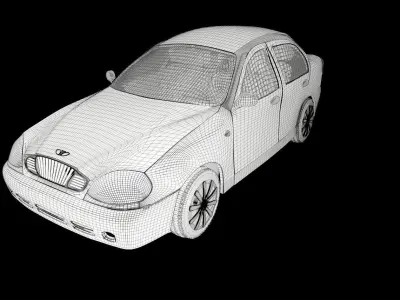 Daewoo Lanos T100 1998 3D model