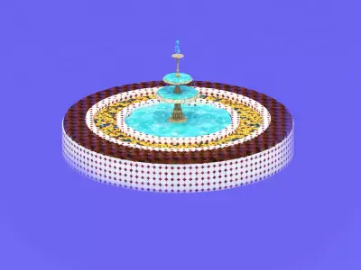 Fountain chair 3D model