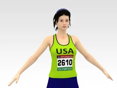Athlete Runner 3D model