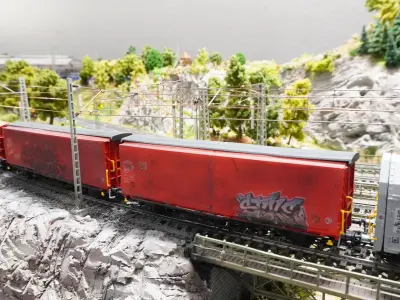 Pre supported H0 1-87 scale Hbis-tt 293 freight car 3D print model