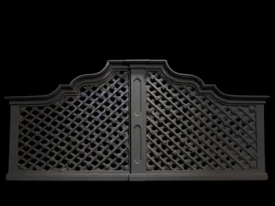 Furniture 022 wooden railing 3D print model