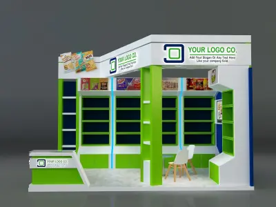 Booth Exhibition Stand a622b 3D model