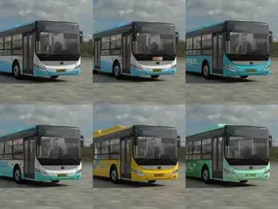YUTONG Vseries buses 3D model