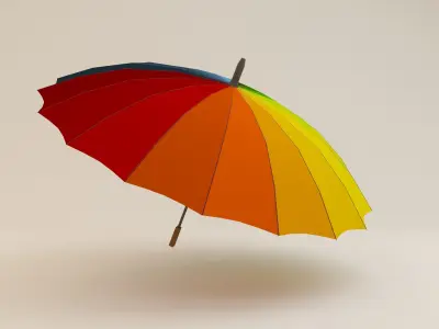 umbrella rainbow - Free 3D model