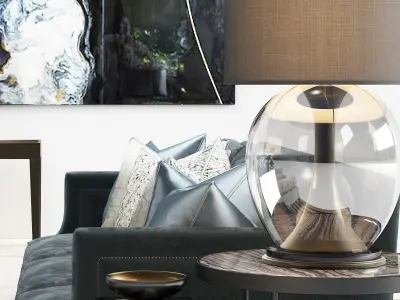 Belvedere Sofa  Concave Brass  Milton The sofa and chair company 3D model