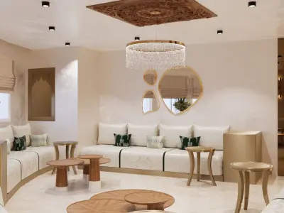 Moroccan Living Room Set 3D Model 3D model