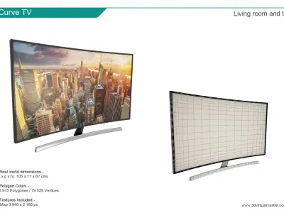 Living Room TV 3D model