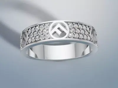 Ring F endi 3D print model C 57 3D print model
