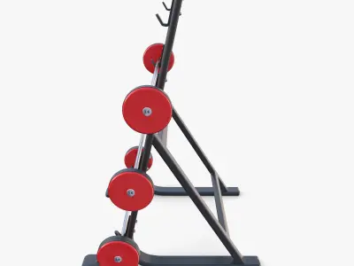 Barbell rack 3D model