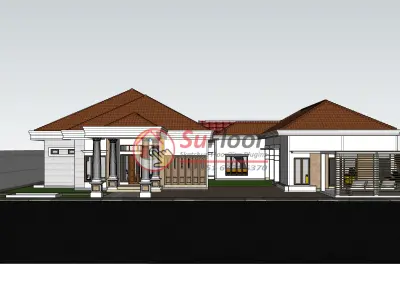 House 30x30m code 501- Sketchup 3D model 3D model 3D model