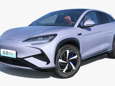 2025 BYD Sea lion 07 EV with interior 3D model