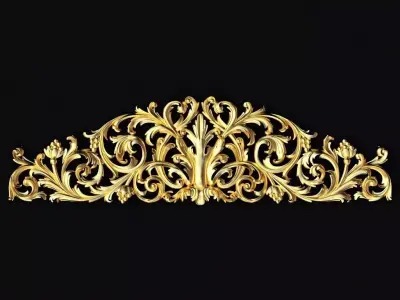 Central decor ornament for furniture 3D model 999